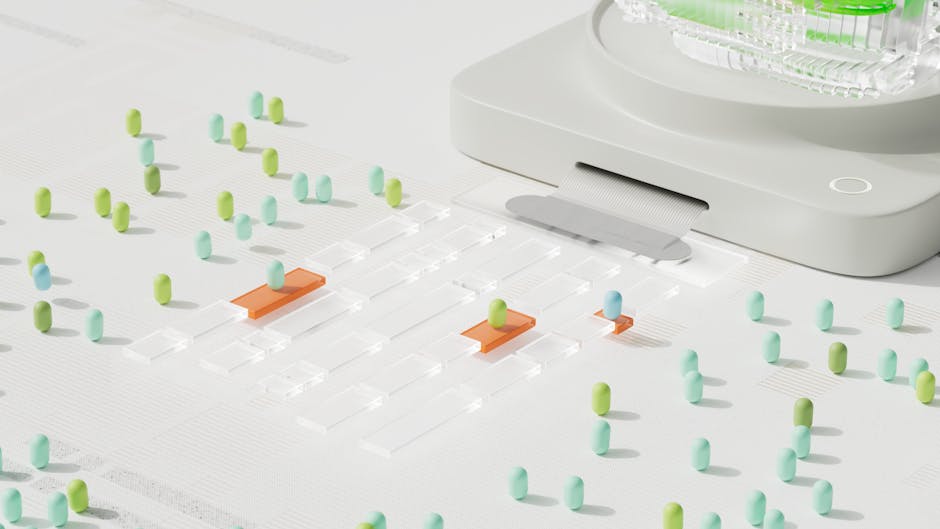 Abstract digital visualization of AI, featuring colorful 3D elements and modern design.